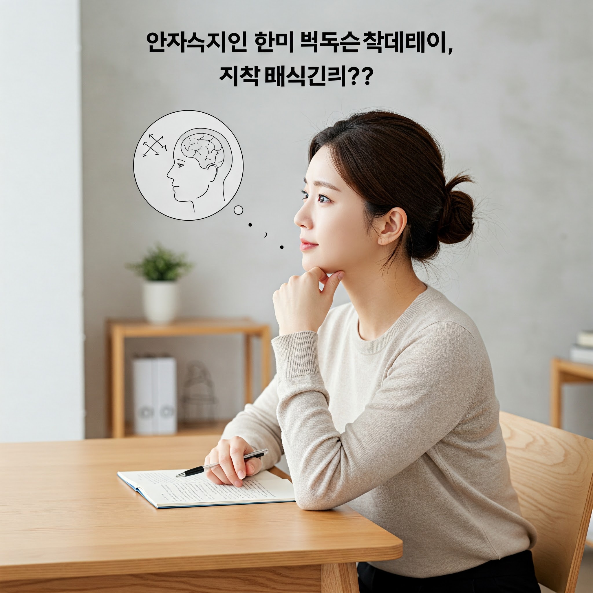 생각하고 있는 여성