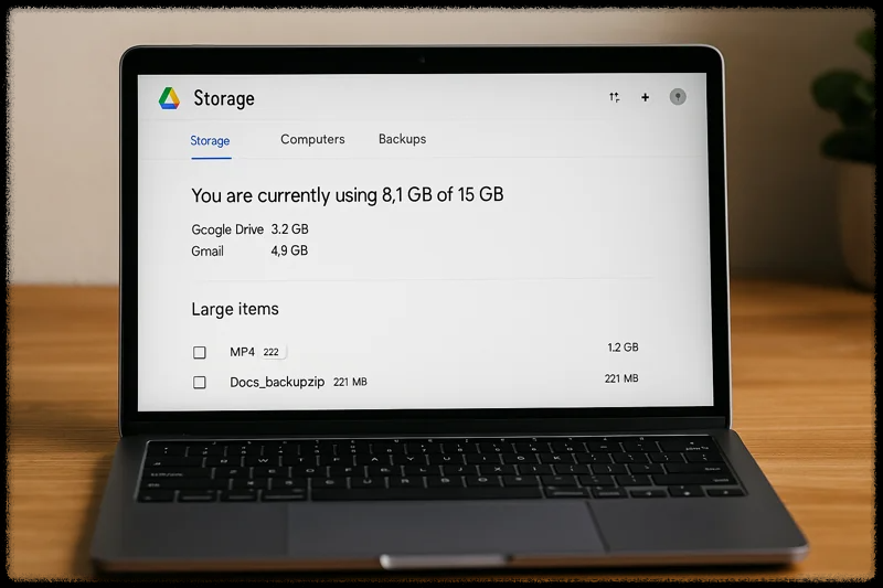 구글 드라이브의 저장용량 관리 페이지가 표시된 모습