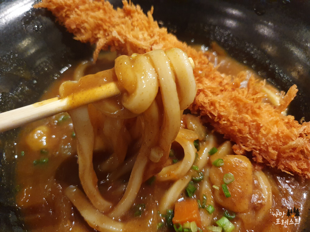 우동카덴 합정 에비후라이 카레우동