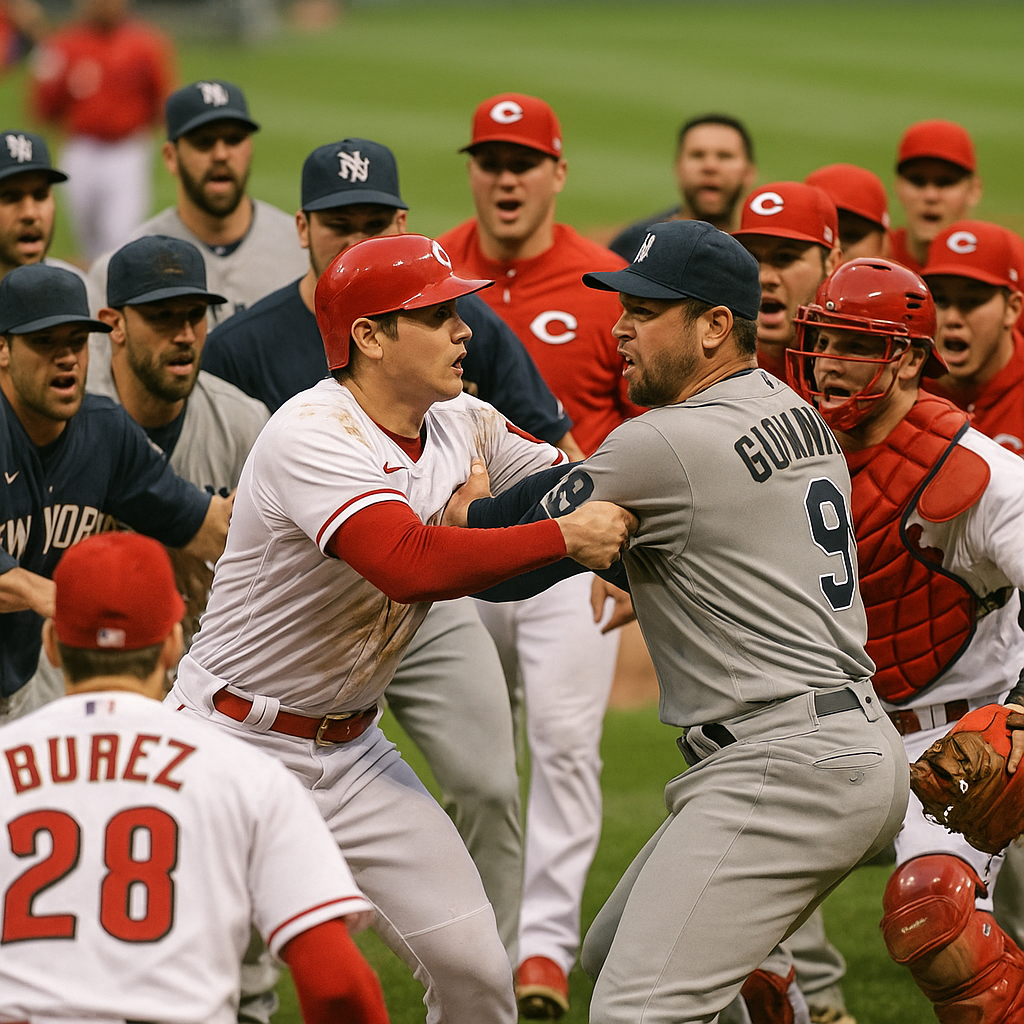 야구 벤치클리어링 관련 사진