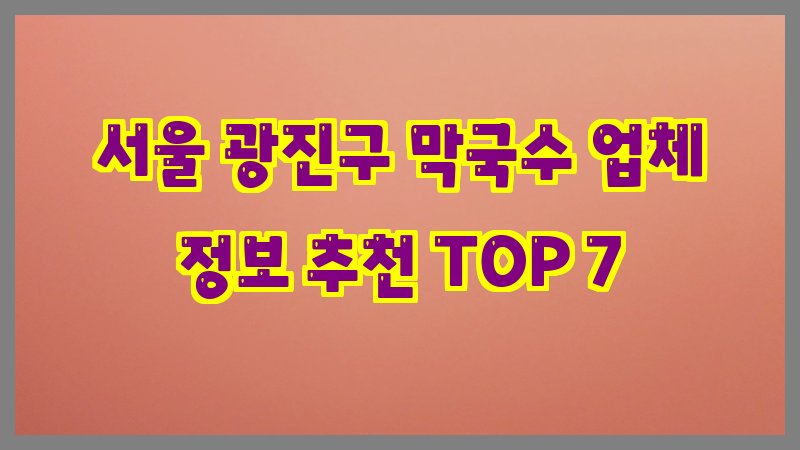 서울 광진구 막국수