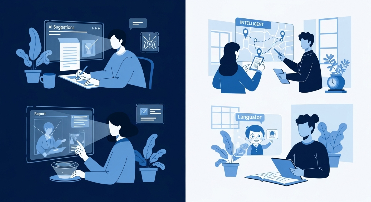 2025년 GPT-5 시대에 AI가 업무, 학습, 여가 등 다양한 일상생활에 자연스럽게 통합되어 사람들의 삶을 더욱 편리하고 풍요롭게 만드는 모습