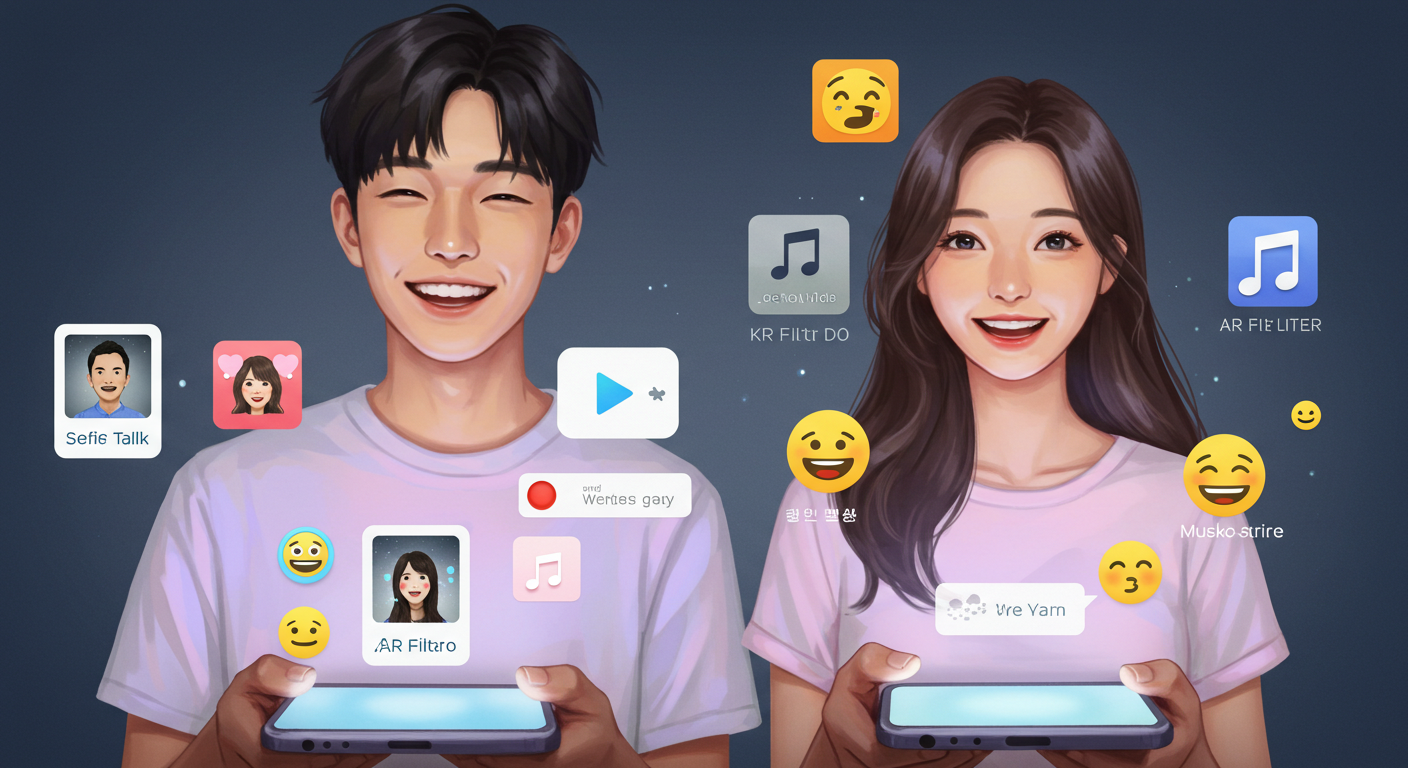 카톡 꾸미기 기능으로 나만의 상단 화면을 완성하는 모습