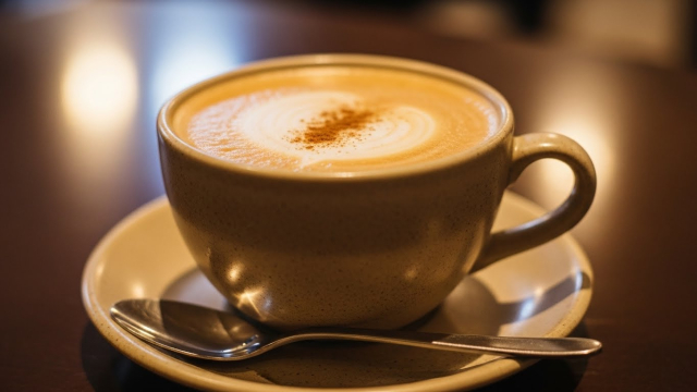 차가버섯 우유 라떼 한 잔