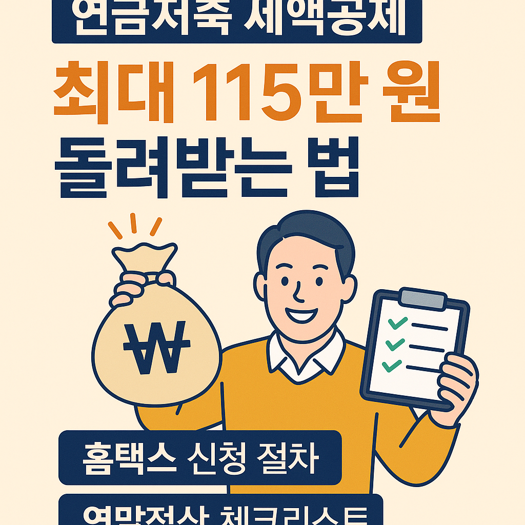 연금저축 세액공제 최대 115만 원 돌려받는 법