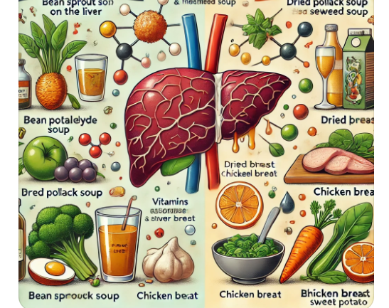 음주 후 간 회복을 위한 식단 구성
