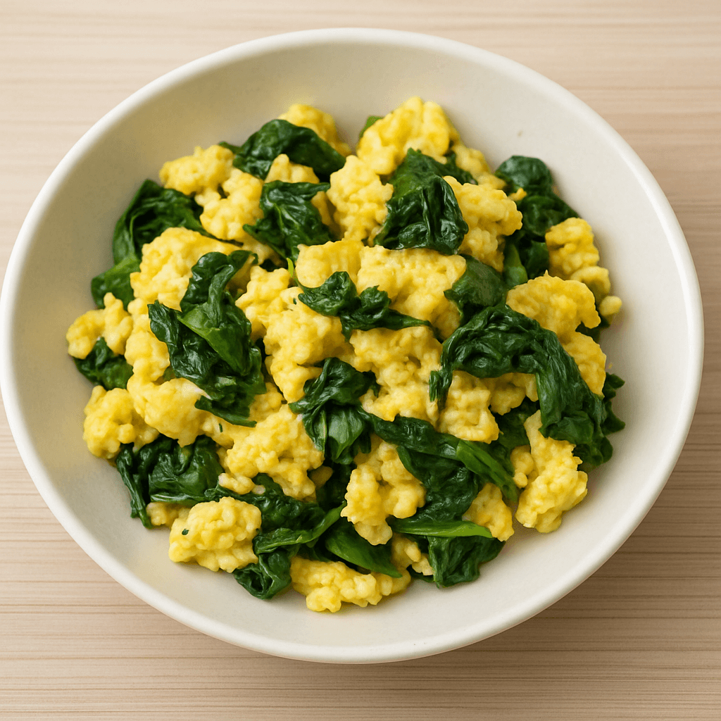저염 시금치 달걀 스크램블-사진