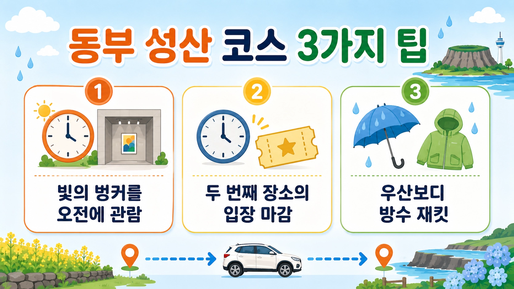 빛의 벙커 오전 관람과 유민미술관 입장 마감, 방수 재킷 준비를 정리한 팁