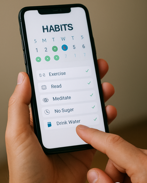 루틴관리하는 사진