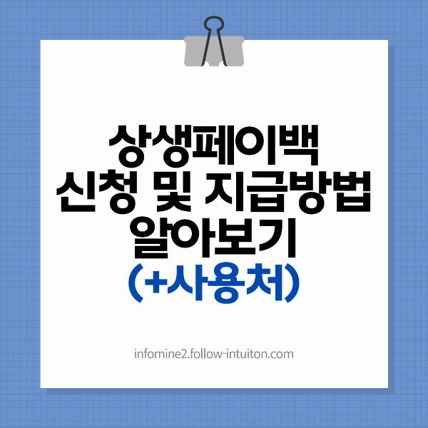 상생페이백 신청 및 지급방법 알아보기(+사용처)