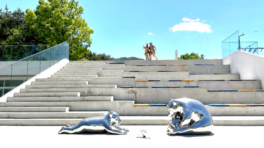 양평 갤러리 카페 카포레 곰조각상