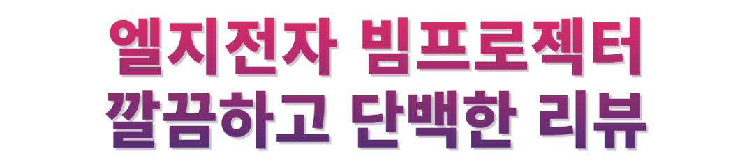 LG 빔프후기
