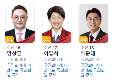 비례대표-당선자-국민의미래