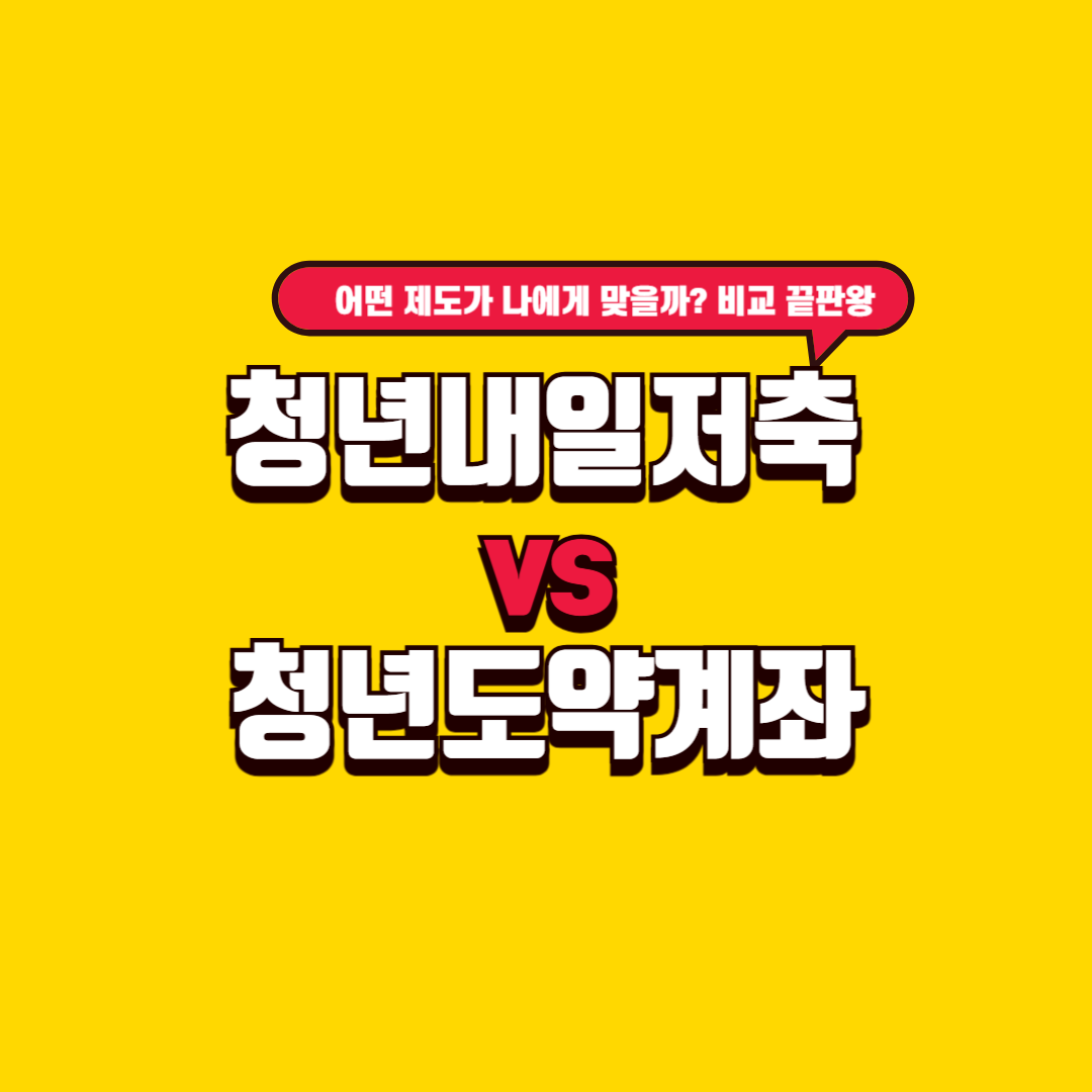 청년내일저축 vs 청년도약계좌 완전 비교