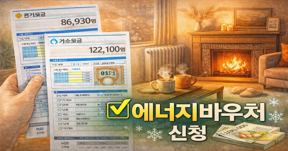 "에너지바우처 신청" 전기/가스 고지서