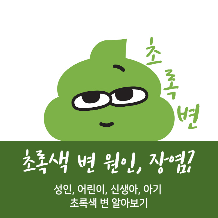 초록색 변이 나는 이유와 장염 완벽정리(+성인 어린이 신생아 아기 초록색 변 구별)