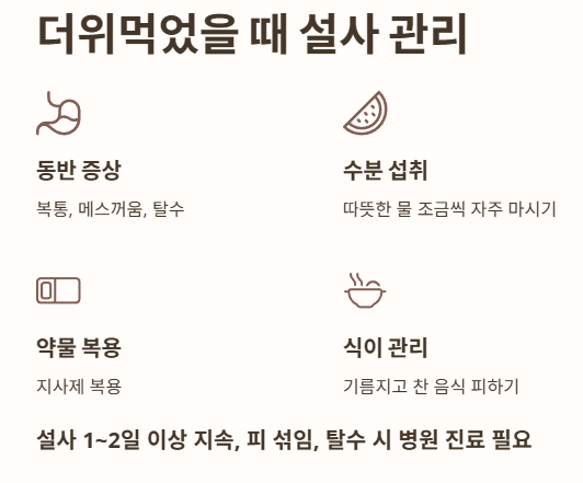 더위먹었을 때 설사