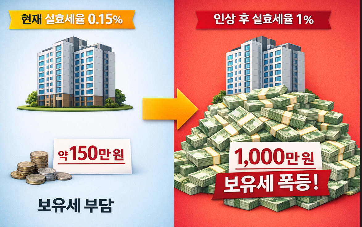 부동산 보유세 1% 인상안