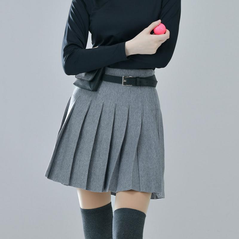 여성 골프스커트 주름 니트 치마 밴딩 빅사이즈 여성골프웨어