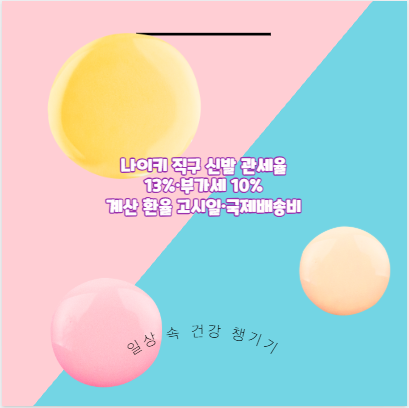 나이키 직구 신발 관세율 13%&middot;부가세 10% 계산 환율 고시일&middot;국제배송비