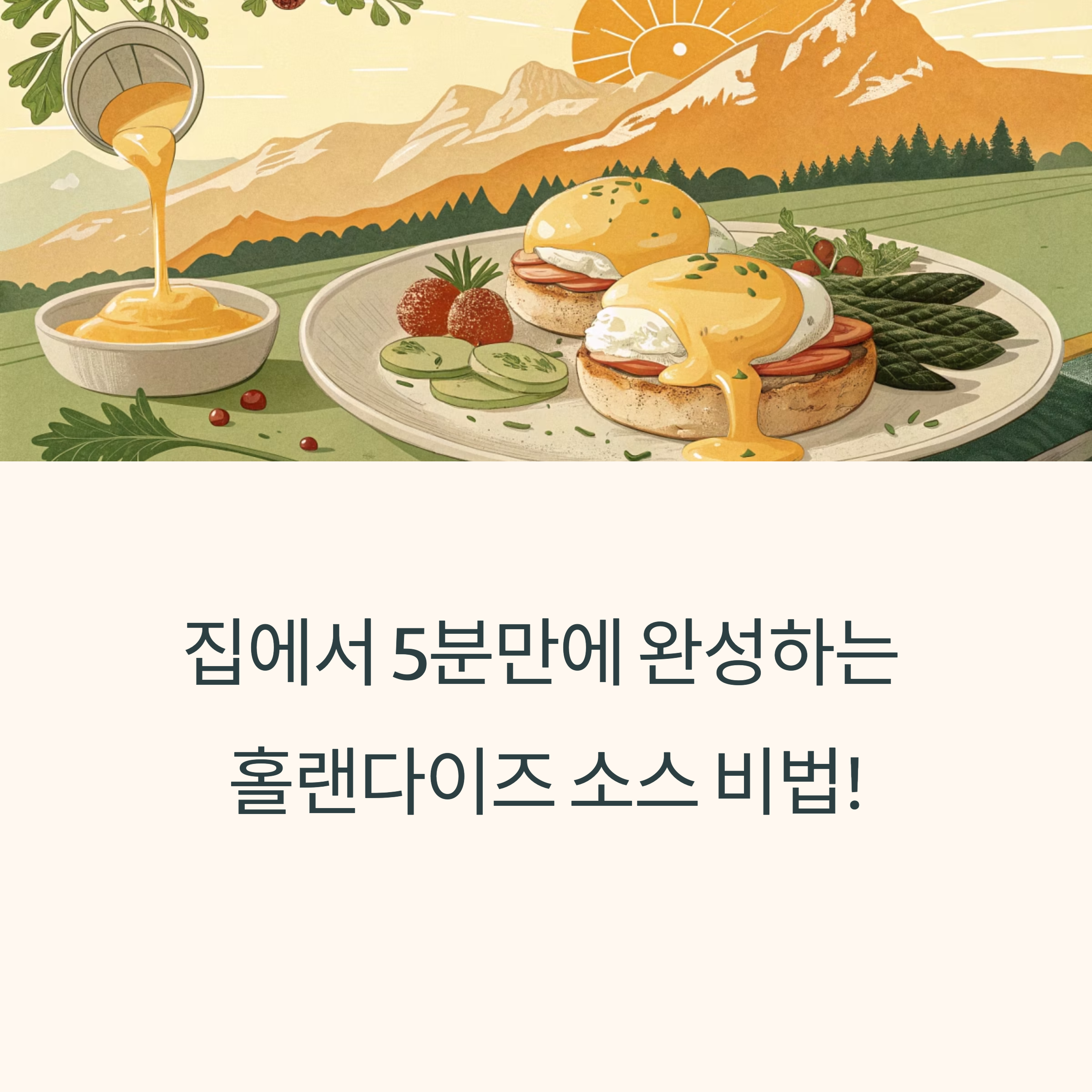 집에서도 간단하게! 에그베네딕트 소스 만드는 쉬운 레시피