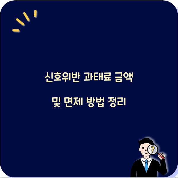 신호위반 과태료