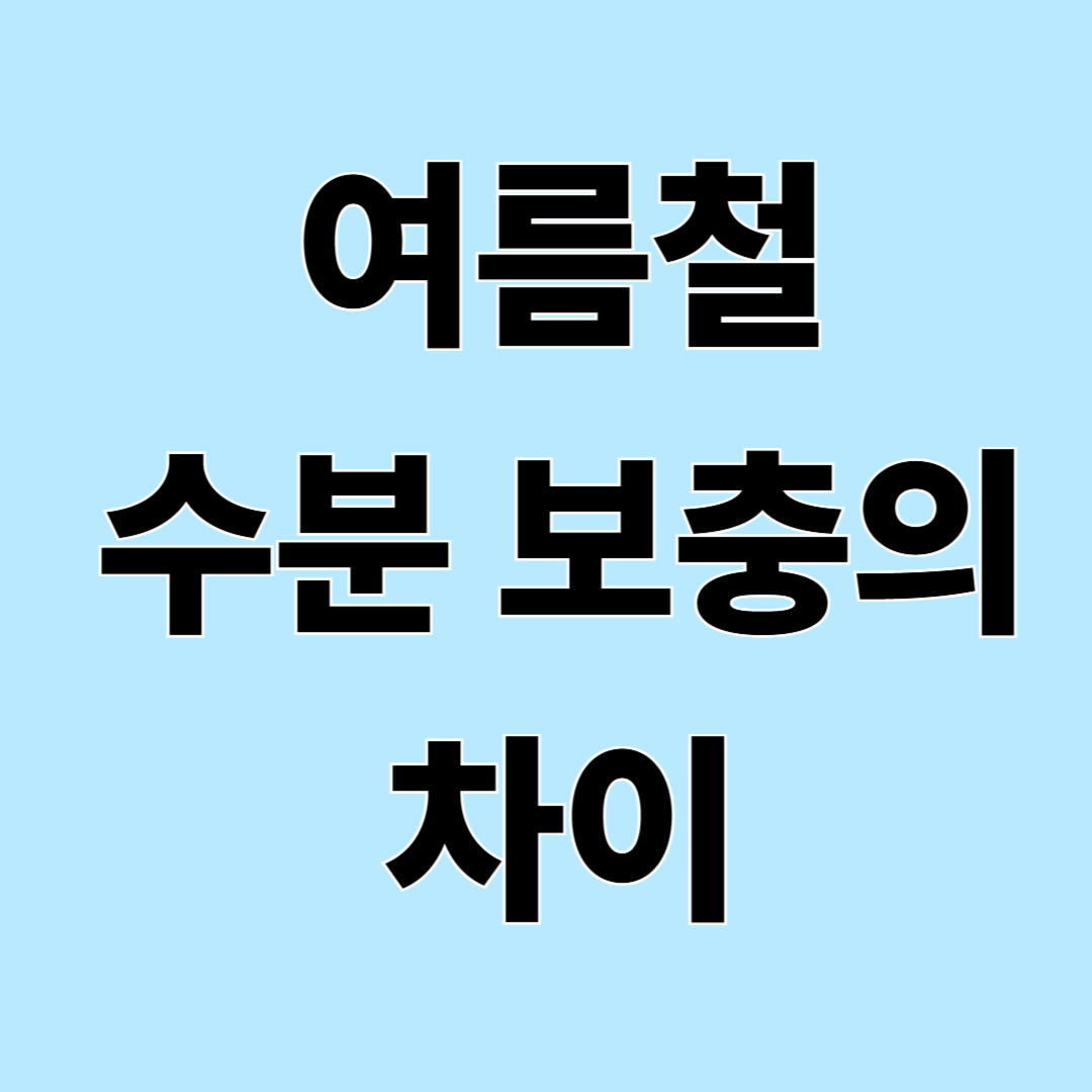 이온음료와 물의 차이 – 여름철 수분 보충, 무엇이 더 좋을까?