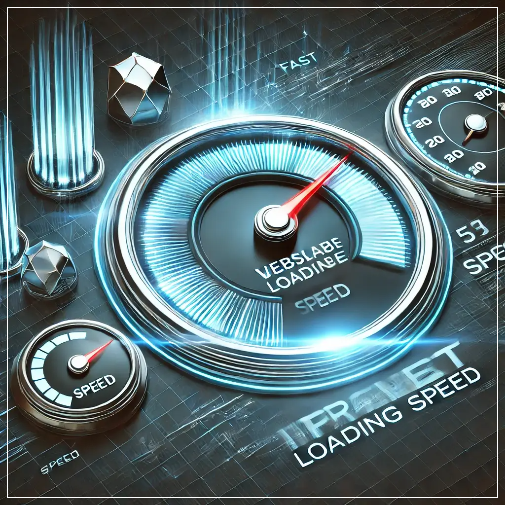 로딩-바가-빠르게-움직이고-속도계가-빠른-속도를-가리키고-있다.-서버의-최적화를-통해-페이지-로딩-속도가-빨라지는-과정을-나타낸다.