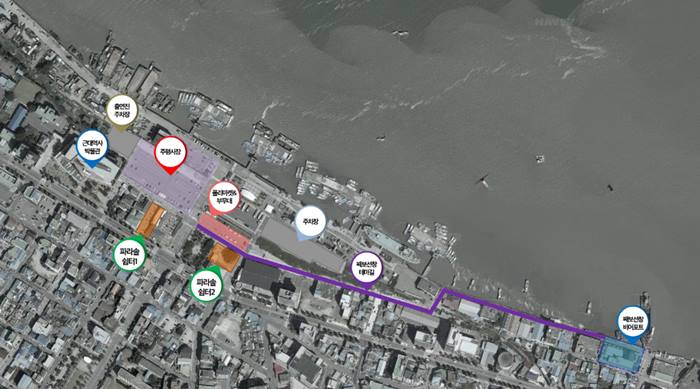 군산 수제맥주 &amp; 블루스 페스티벌 배치 지도