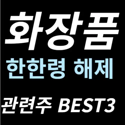 화장품 관련주 중국 한한령 해제 수혜주