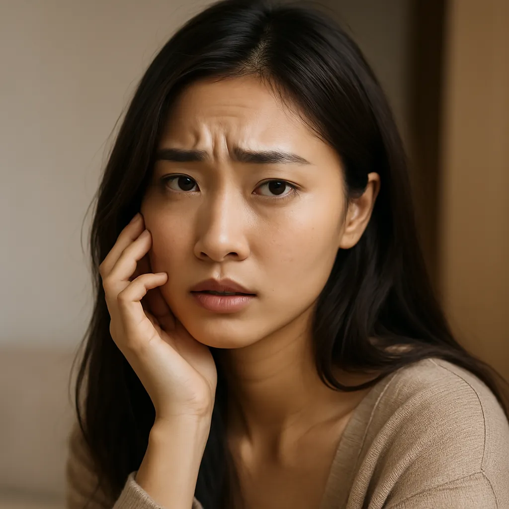 상대방의 감정에 민감하게 반응하며 눈빛에 집중하는 아시아 여성