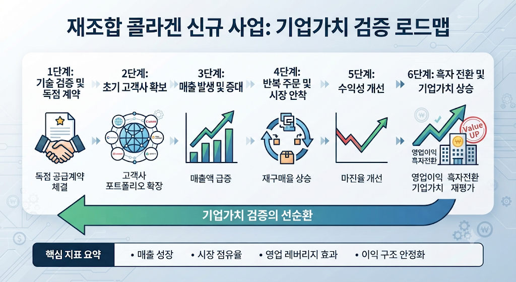 엑셀세라퓨틱스 콜라겐 사업 기업가치 검증 과정