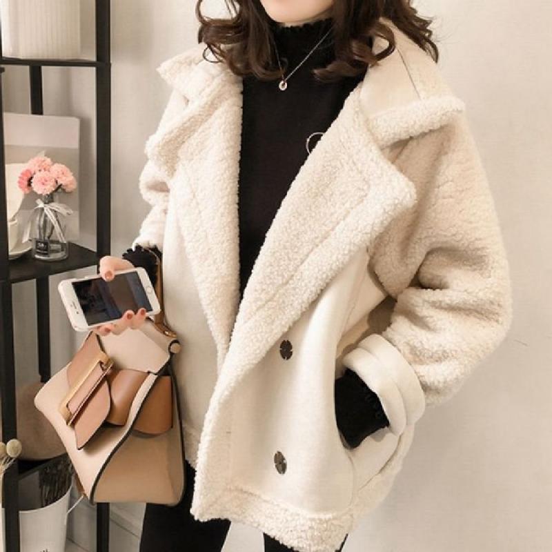 여성 코트 자켓 여자 무스탕 코트 점퍼 외투 양털 3색