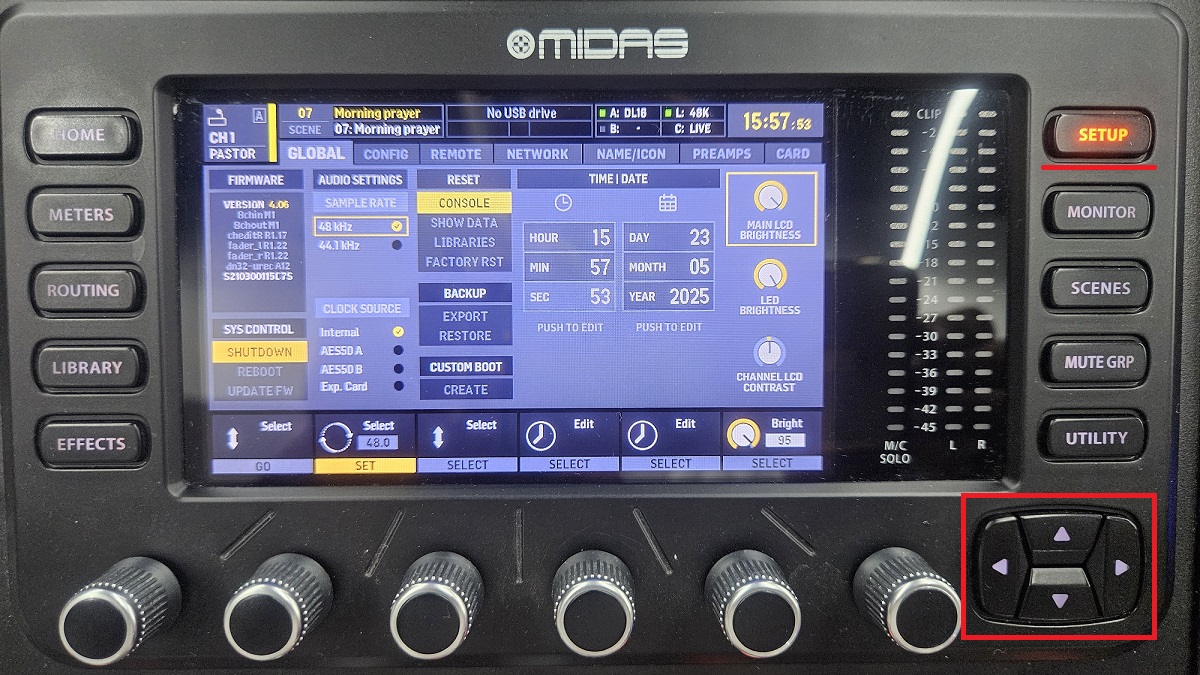M32 SETUP메뉴
