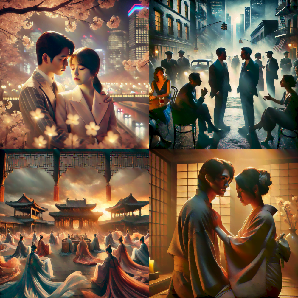 한국 / 미국 / 일본 / 중국 드라마 이미지