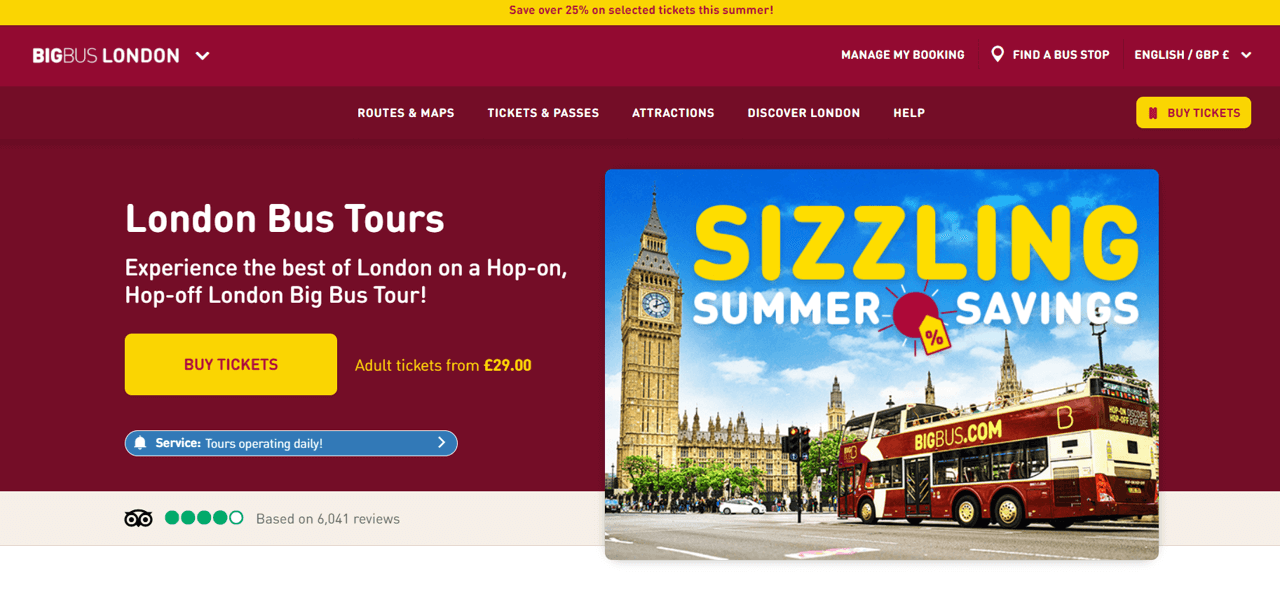 런던빅버스투어 공식 홈페이지 바로가기