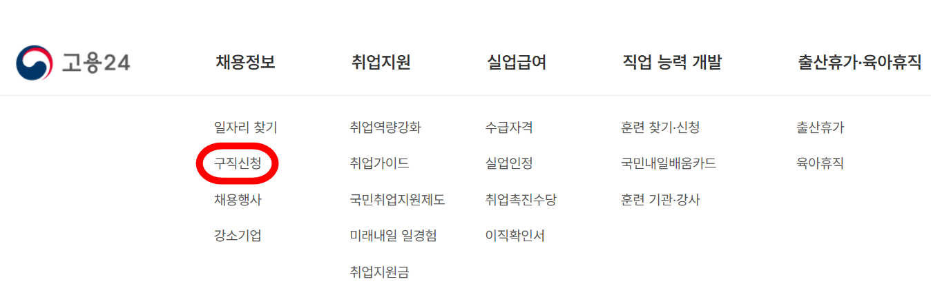 워크넷 구직 등록 방법