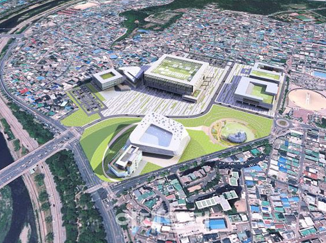 옛 경북도청사 부지에 설립을 추진 중인 국립창작뮤지컬콤플렉스 조성 조감도 사진