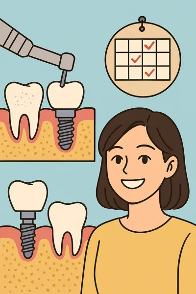 임시치아 장착과 기능 보조