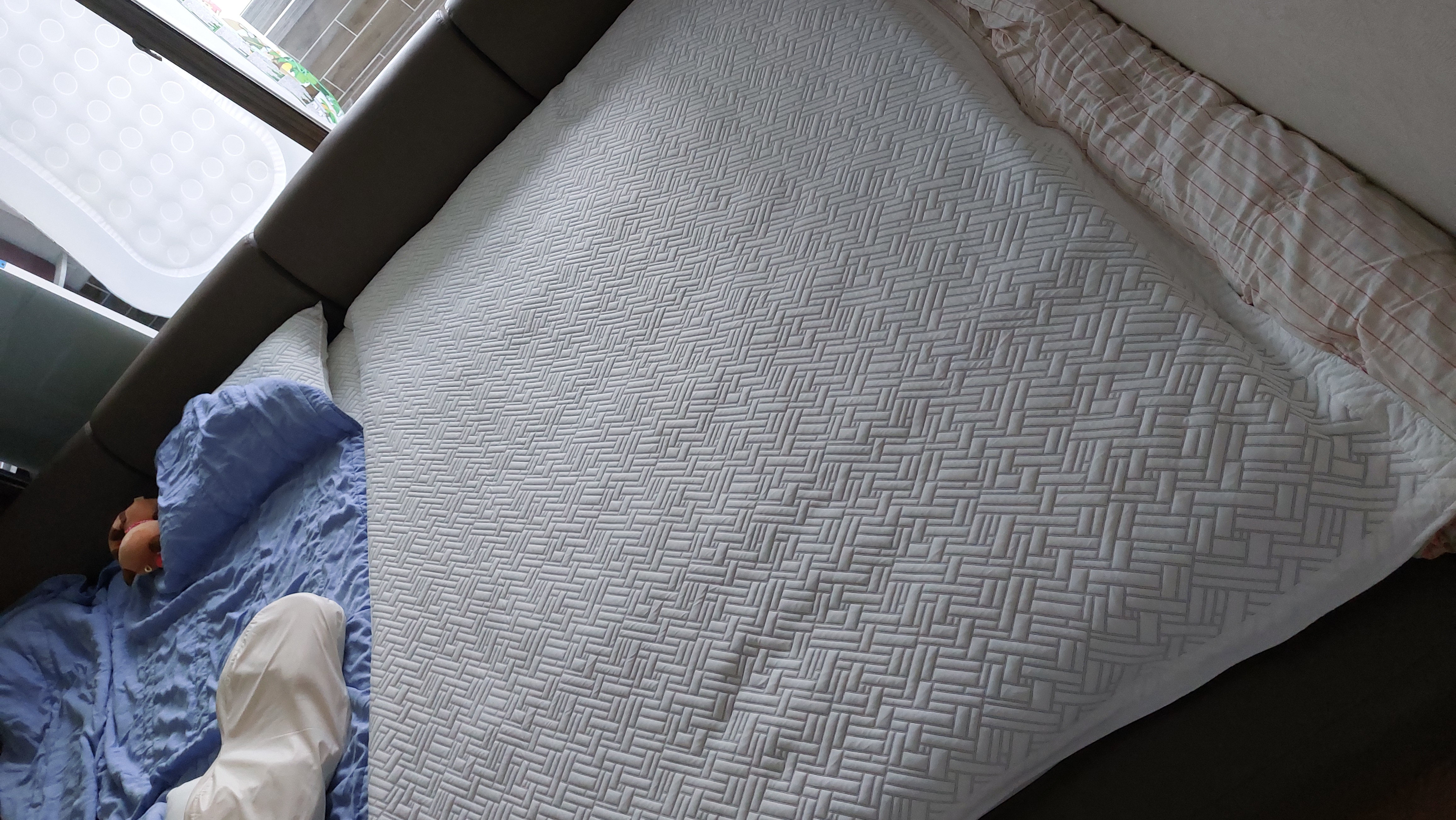 듀라론 냉감패드 패밀리침대에 설치함!