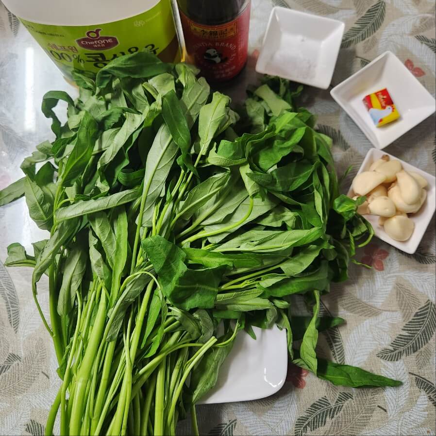 공심채 볶음 손질 데치기 먹는 법 모닝글로리 볶음 간단한 밥 반찬