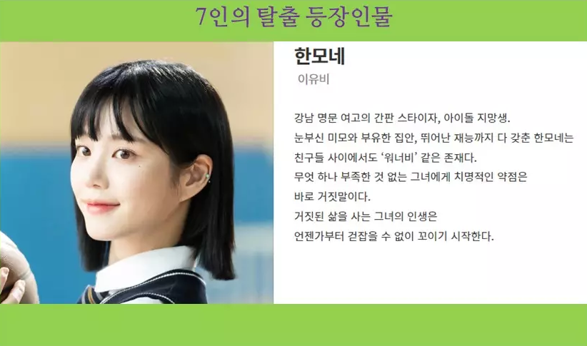 7인의 탈출 등장인물 - 출연진