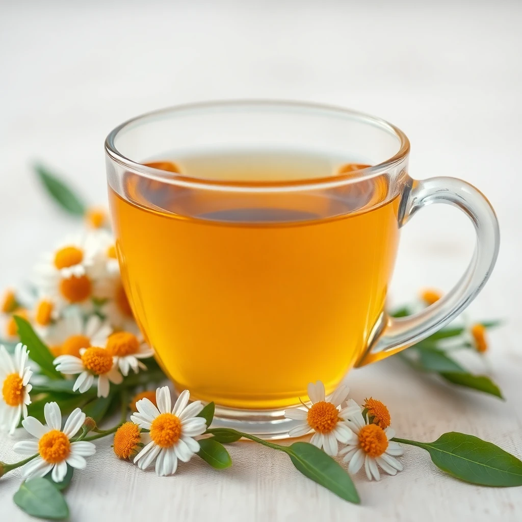 수면에 도움이 되는 캐모마일 티의 이미지