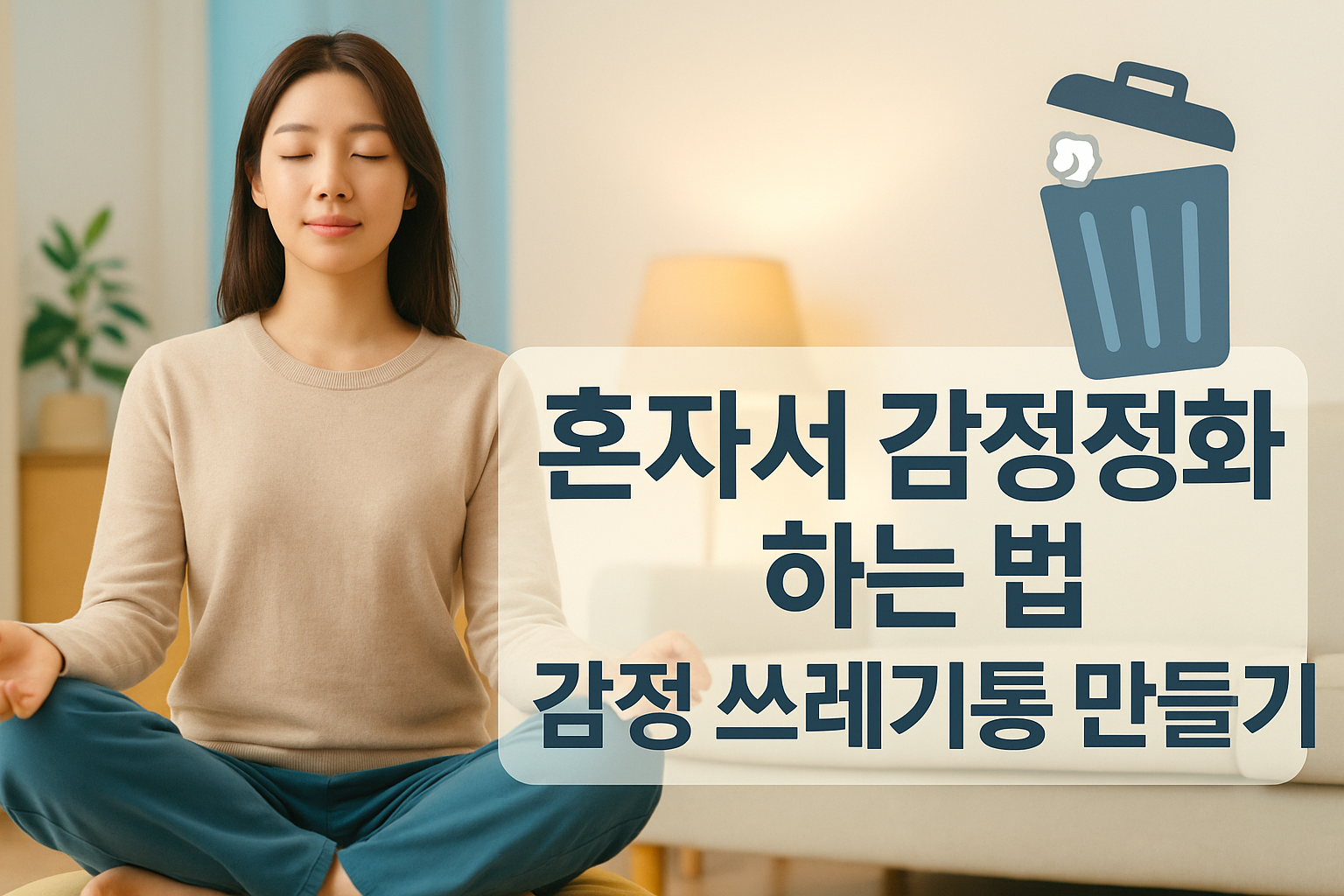 혼자 감정정화하는 법과 감정 쓰레기통 만들기