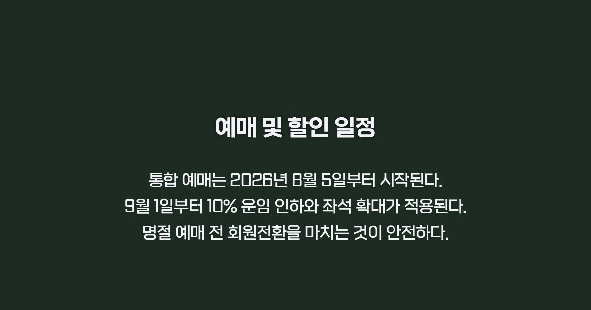 코레일+ 예매 개시 및 할인 혜택 일정 카드뉴스