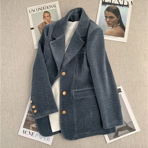 여성 코듀로이자켓 골덴자켓 정장 골덴 점퍼 하프 퀼팅 코듀로이 겨울 재킷 여자