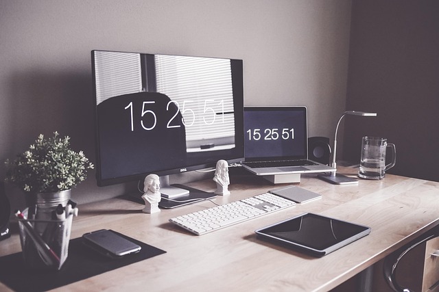 minimalist desk workspace