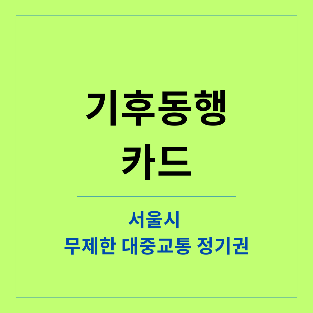 기후동행카드