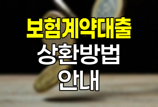 한화손해보험 보험계약대출 상환방법