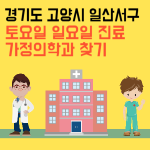 경기도 고양시 일산서구 일요일 가정의학과 진료 병원 리스트